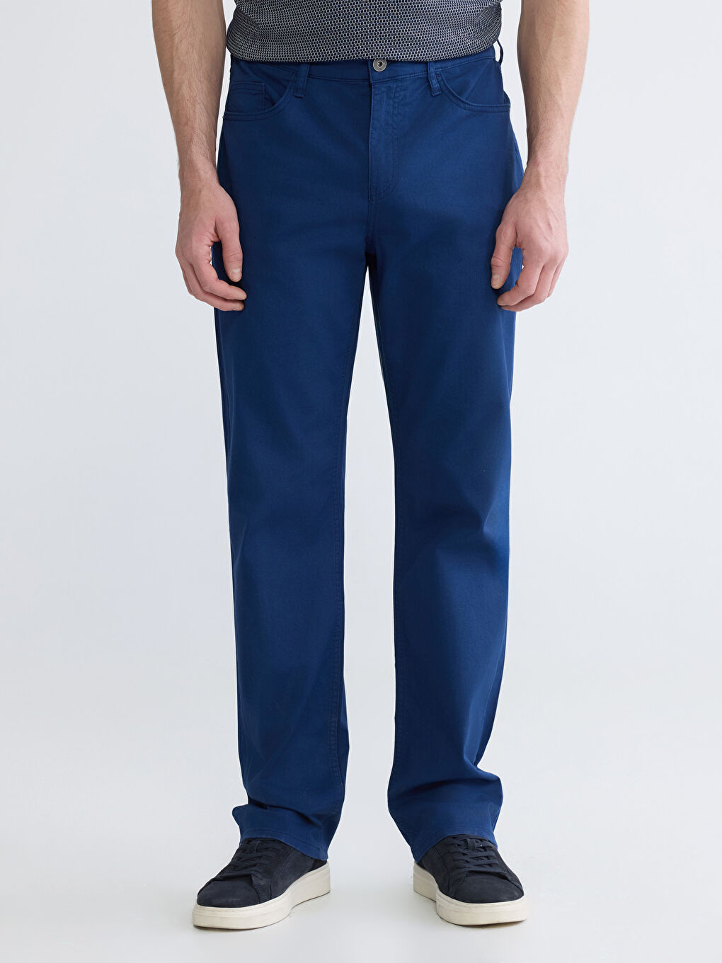 Lacivert Standart Kalıp Erkek Chino Pantolon-1