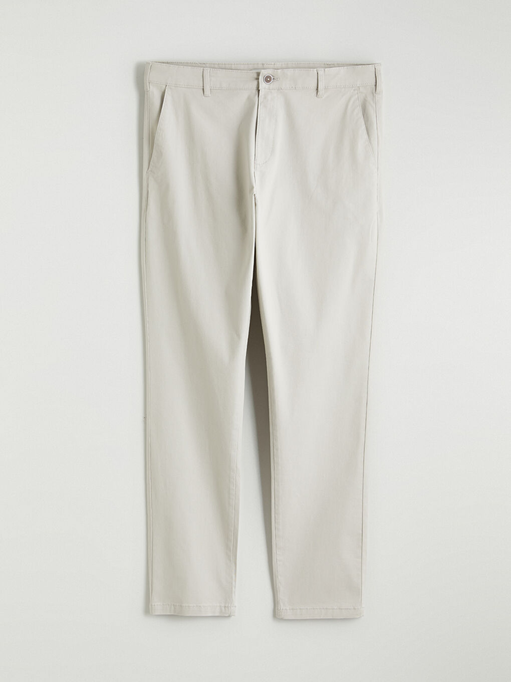 Bej Dar Kalıp Erkek Chino Pantolon-4