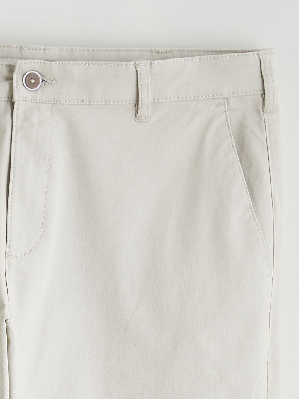 Bej Dar Kalıp Erkek Chino Pantolon-6