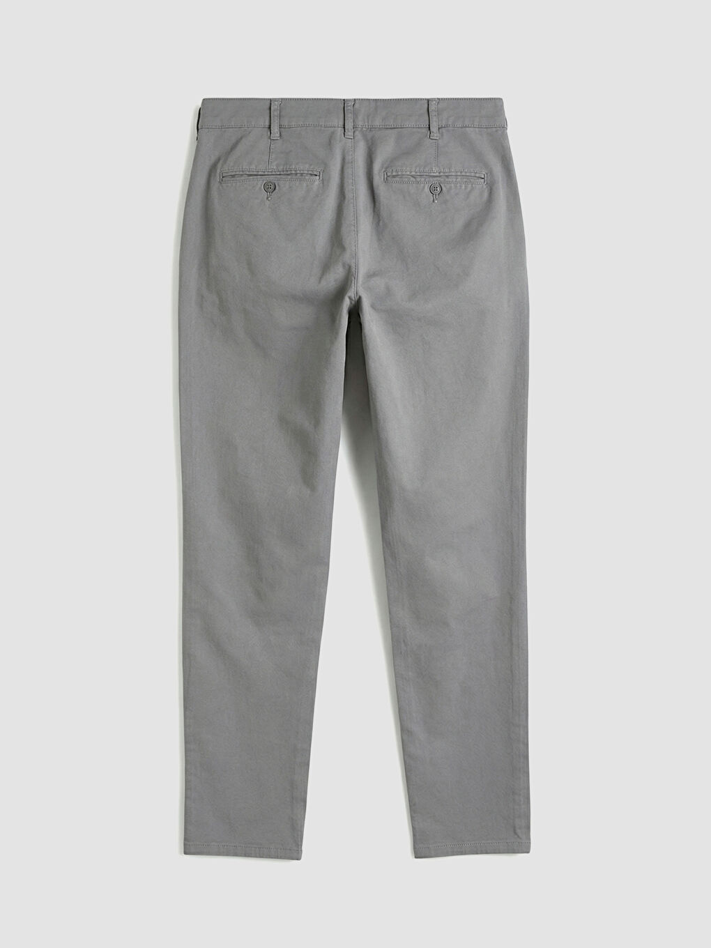 Gri Dar Kalıp Erkek Chino Pantolon-5