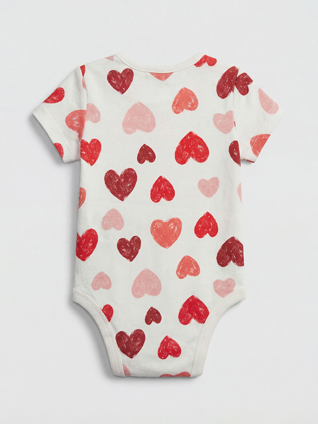 Body cu capse pentru fetițe, cu imprimeu cu inimi, set de 2 bucăți-8
