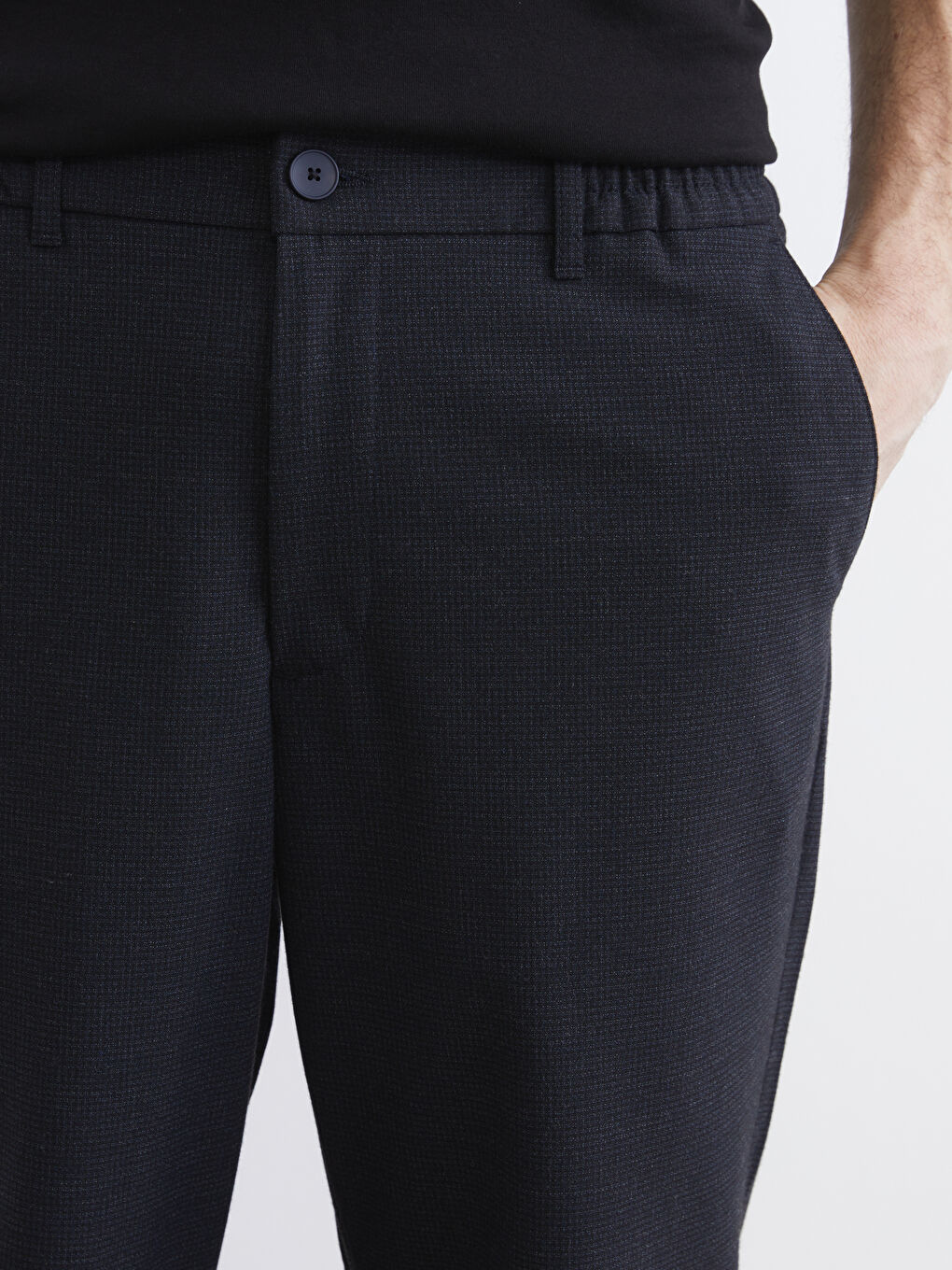 Men's Standard Fit Trousers with Elasticated Waist-2