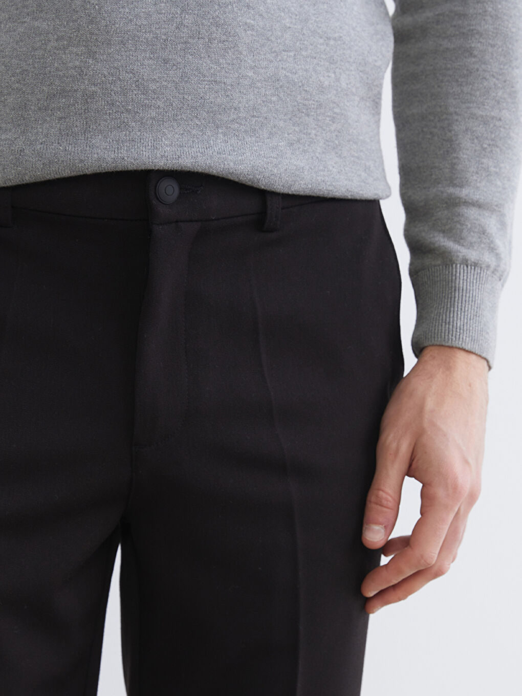 Regular Fit Viscose Men's Trousers-2