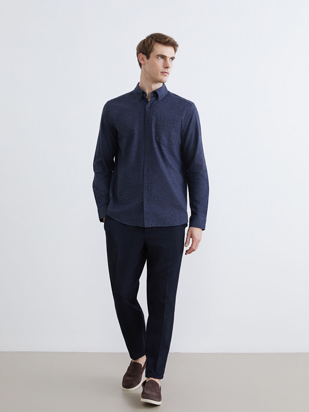 Lacivert Standart Kalıp Erkek Pantolon