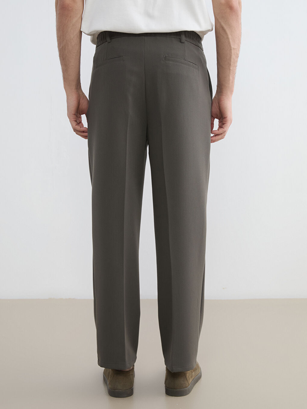 Haki Rahat Kalıp Erkek Pantolon-3