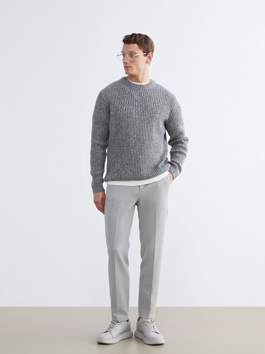 Gri Slim Fit Erkek Pantolon