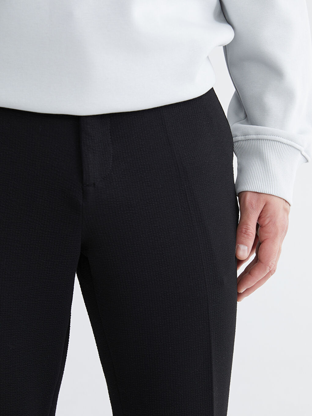 Siyah Slim Fit Erkek Pantolon-2