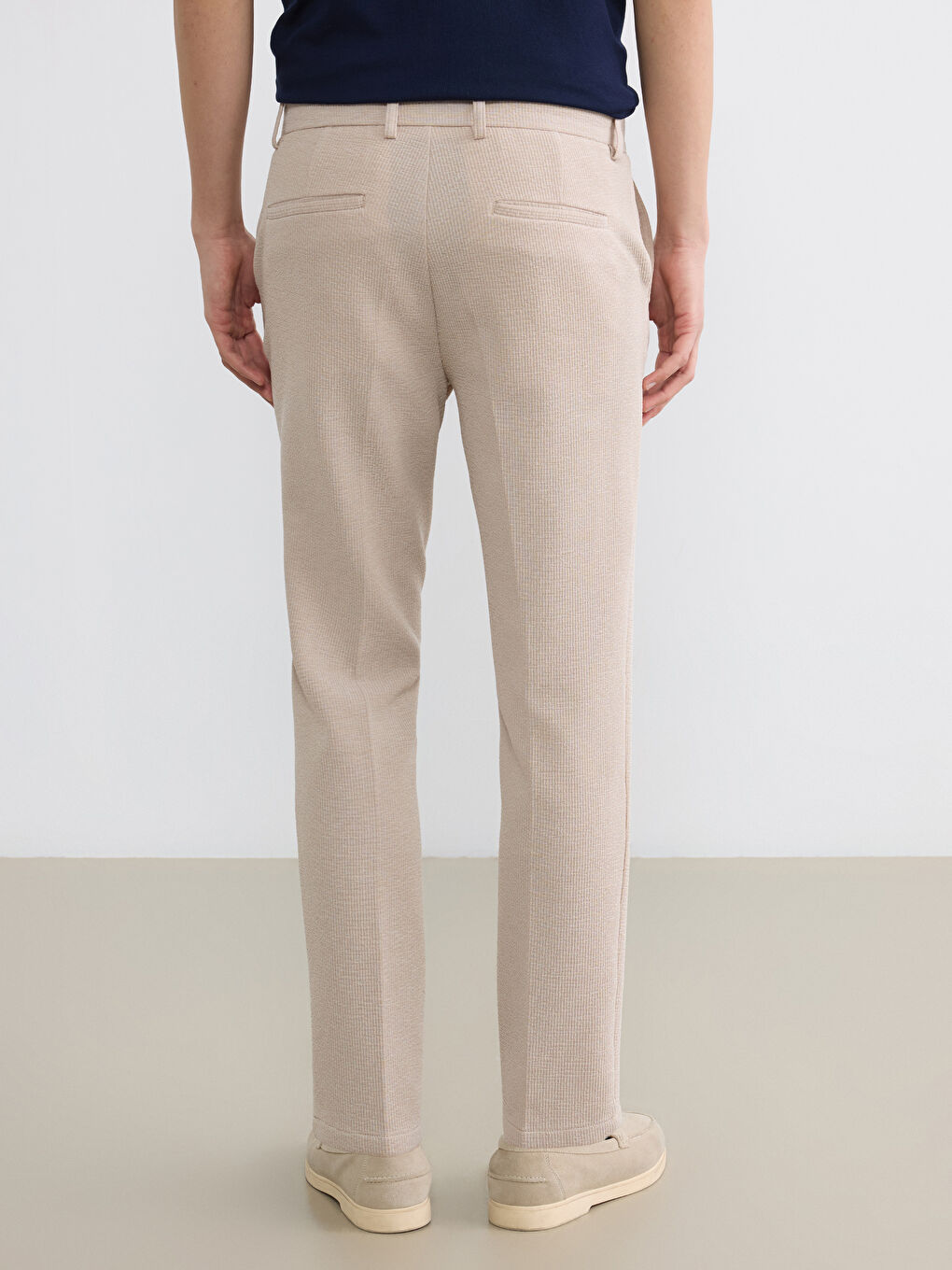 Bej Slim Fit Erkek Pantolon-3