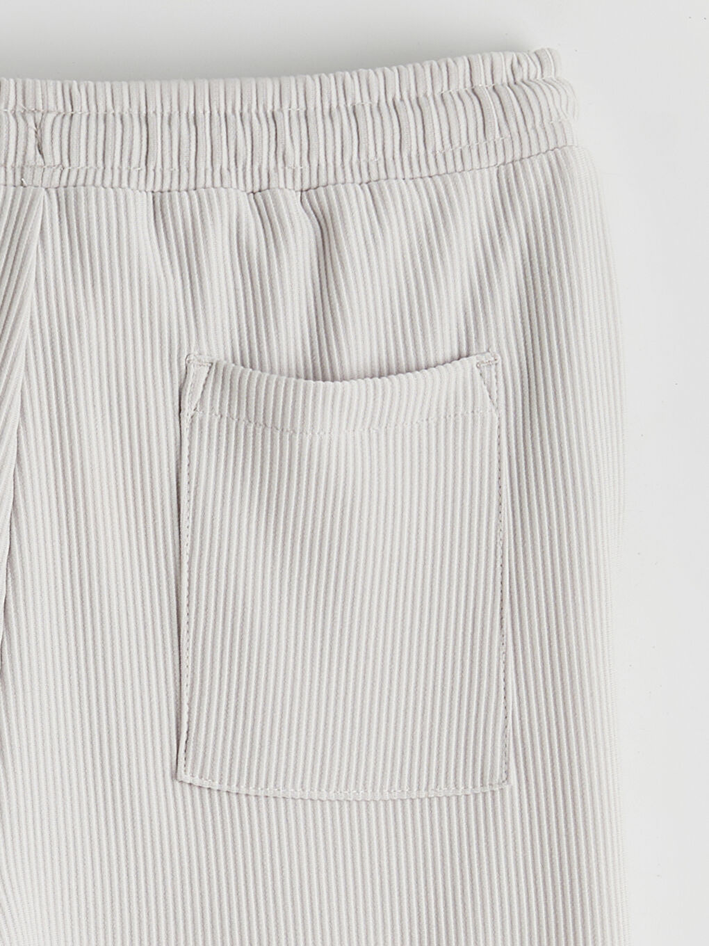 Bej Standart Kalıp Fitilli Erkek Pantolon-6