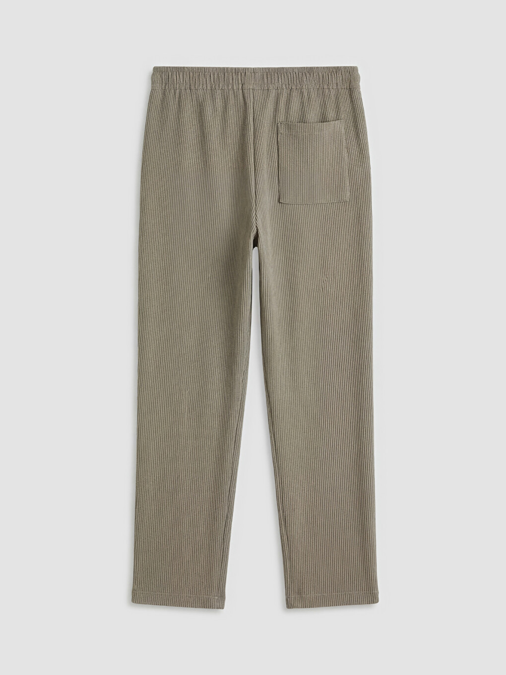 Yeşil Standart Kalıp Fitilli Erkek Pantolon-5