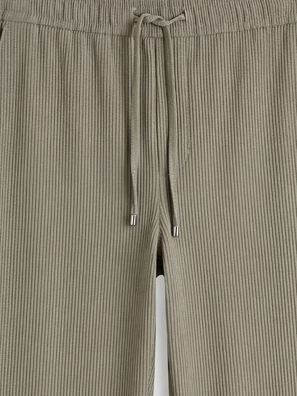 Yeşil Standart Kalıp Fitilli Erkek Pantolon-6