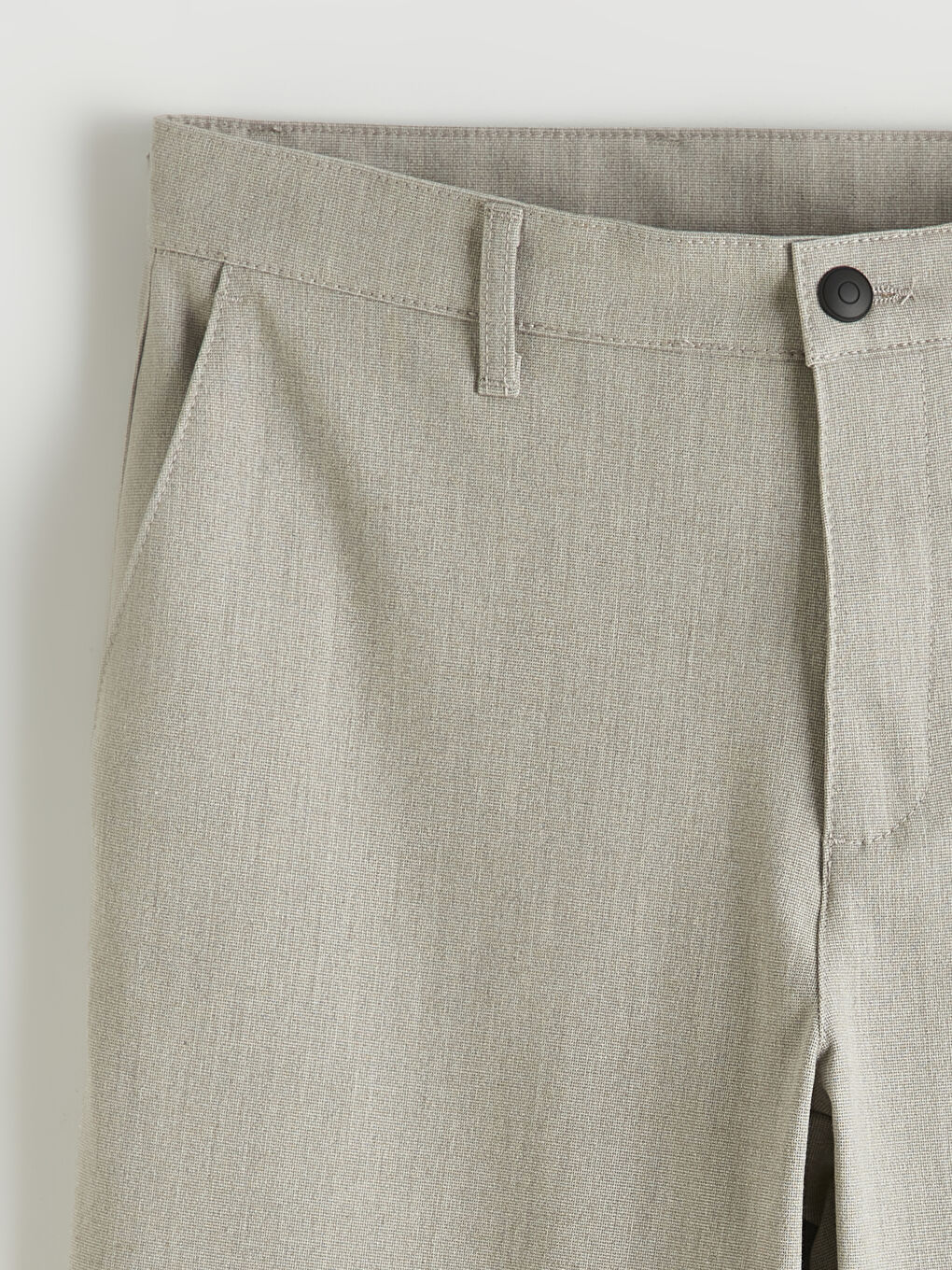 Gri Normal Bel Dar Fit Desenli Erkek Pantolon-2