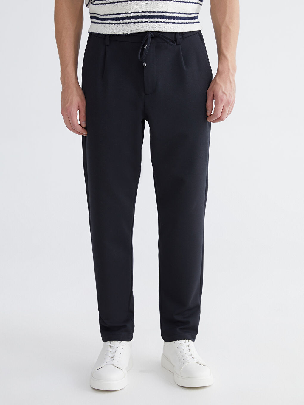 Lacivert Standart Kalıp Erkek Pantolon-1