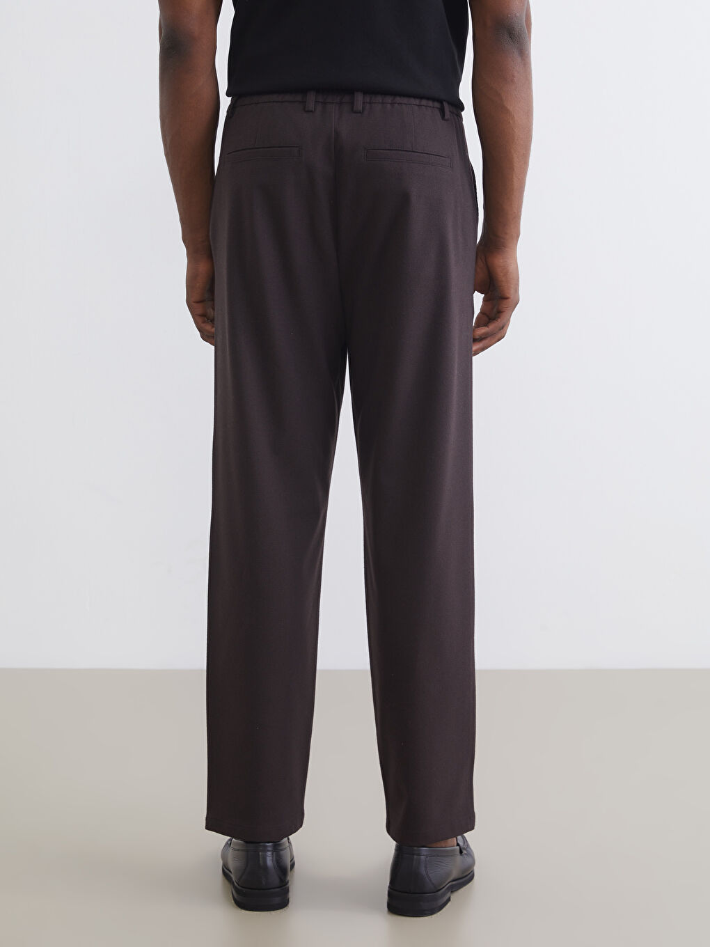 Kahverengi Standart Kalıp Erkek Pantolon-3