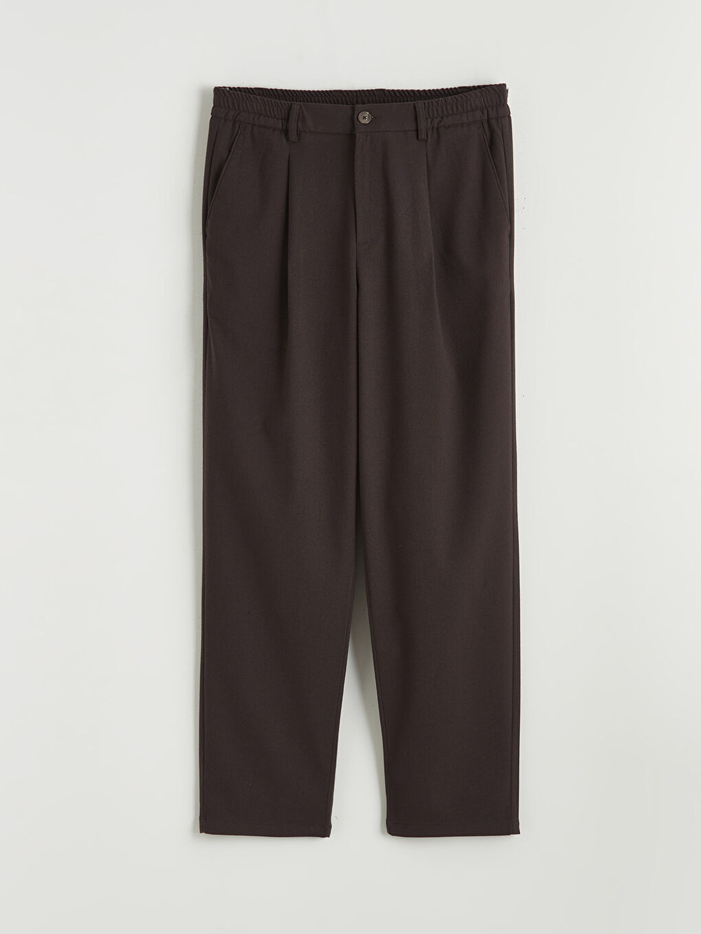 Kahverengi Standart Kalıp Erkek Pantolon-4