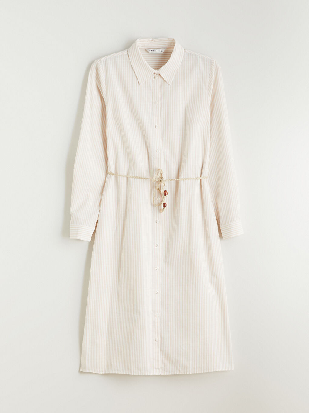 Striped belted tunic shirt.-4