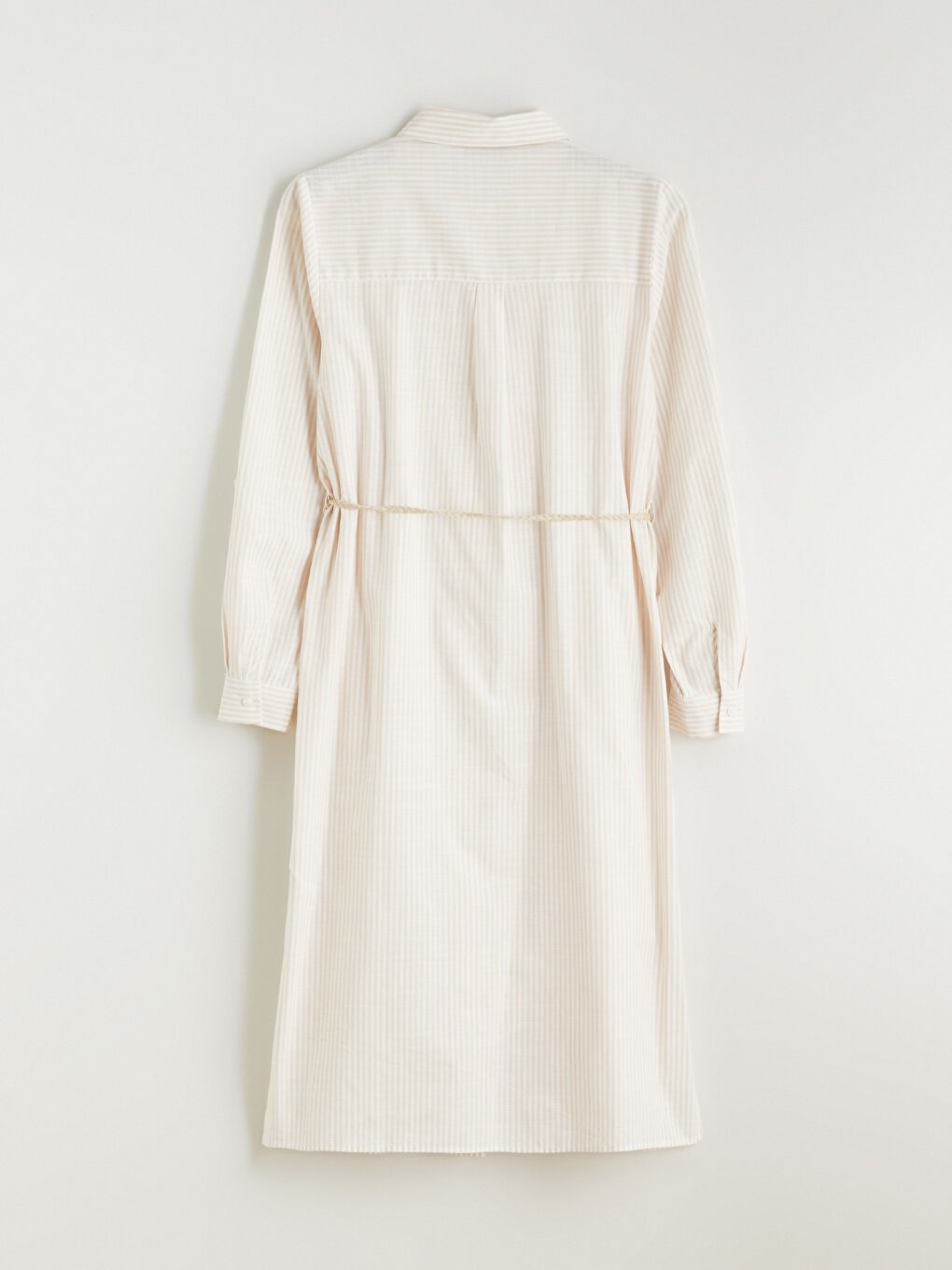 Striped belted tunic shirt.-5