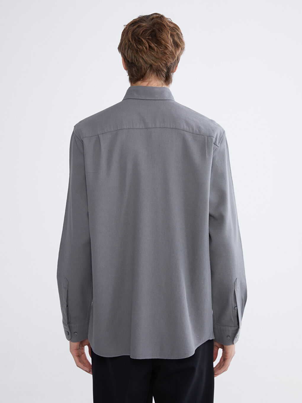 Petrol Regular Fit Armürlü Erkek Gömlek-3