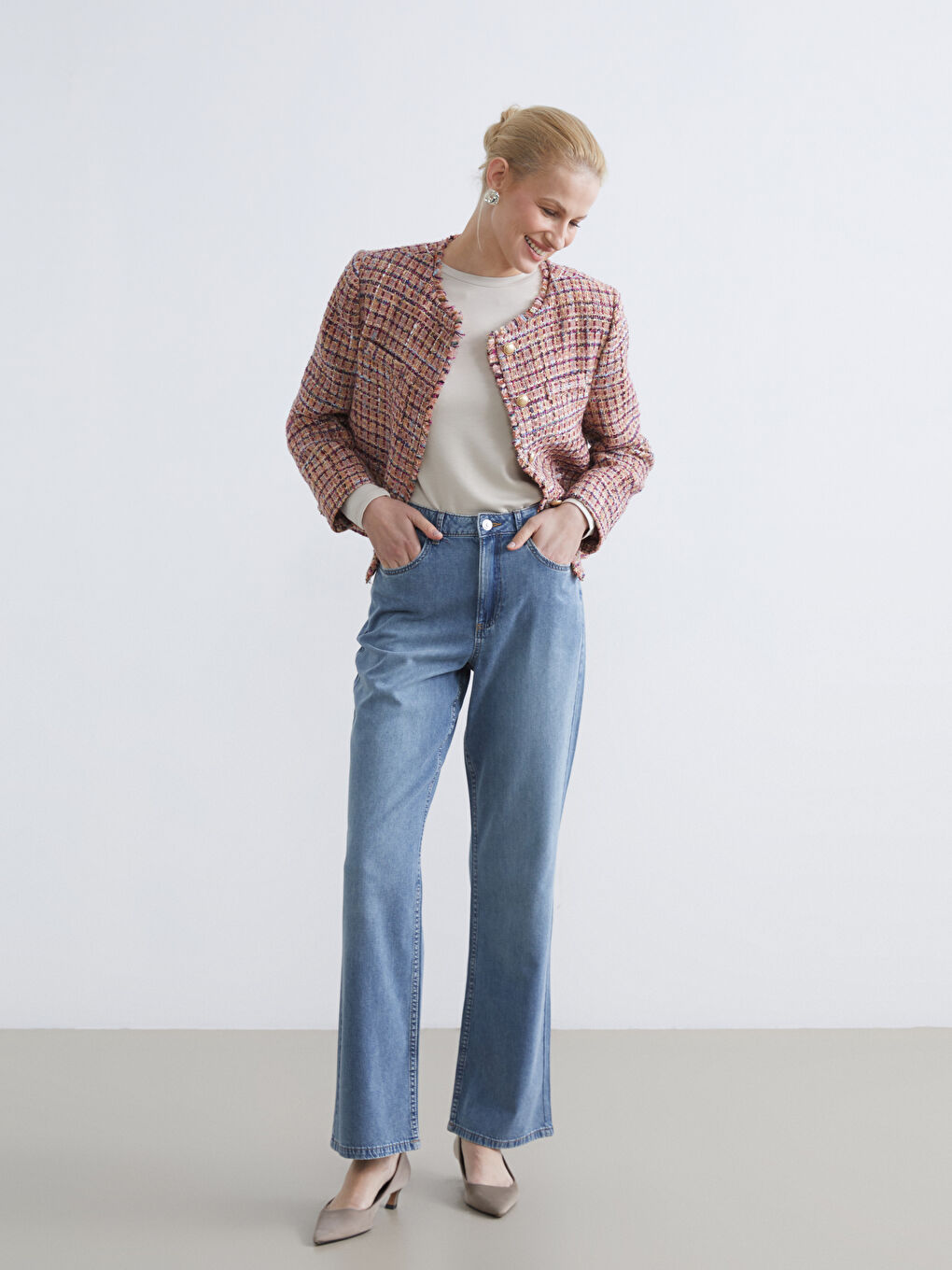 Straight Fit Kadın Jean Pantolon