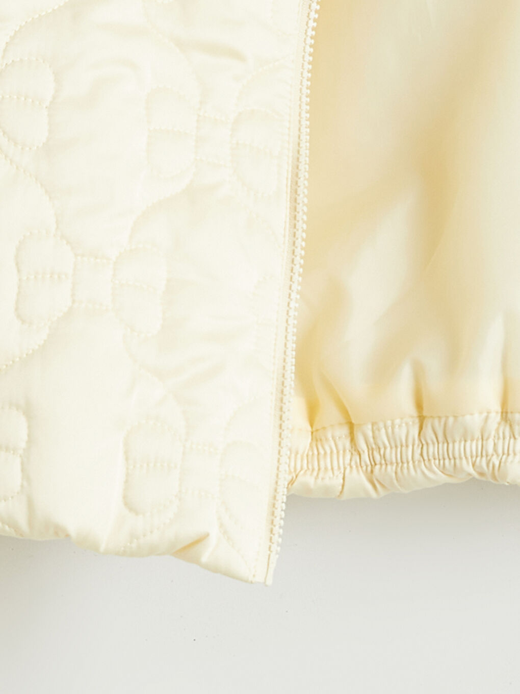 Sarı Dik Yaka Kız Çocuk Mont-1