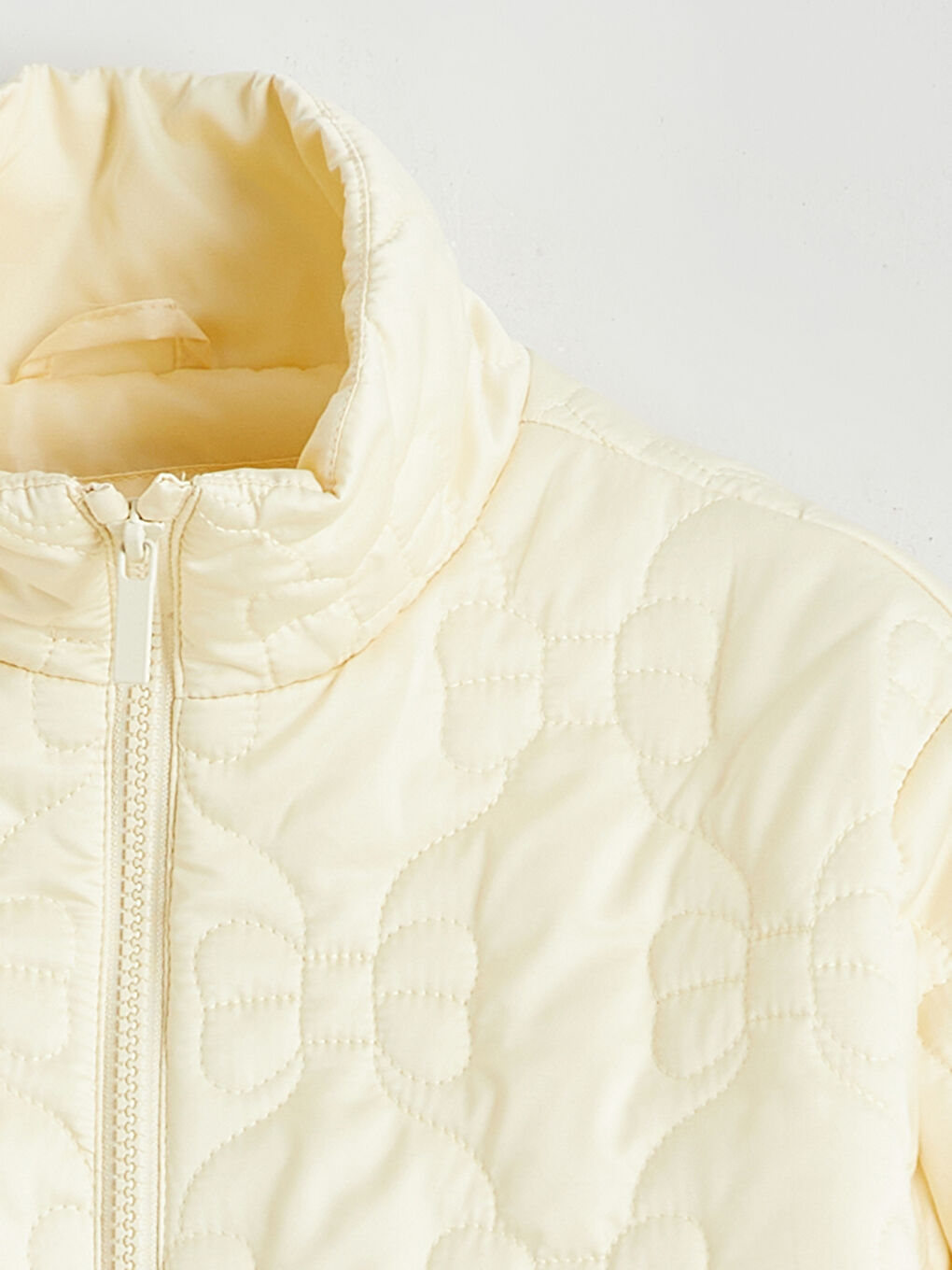 Sarı Dik Yaka Kız Çocuk Mont-2