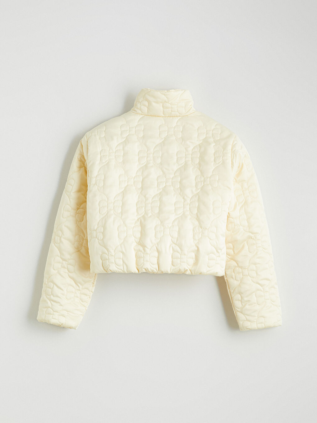 Sarı Dik Yaka Kız Çocuk Mont-3