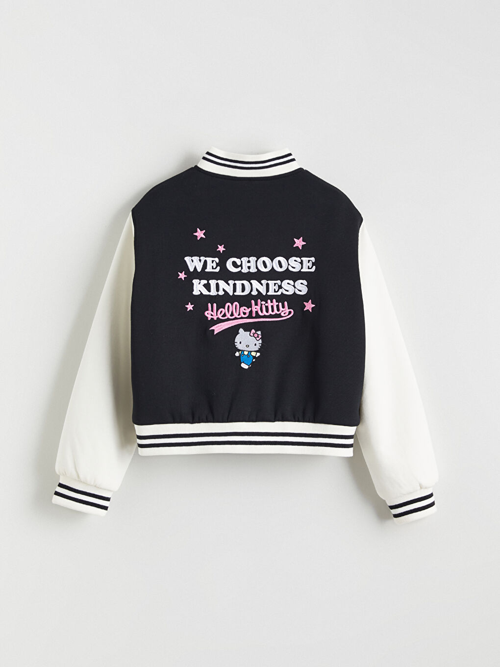 Siyah Hello Kitty Baskılı Kız Çocuk Kolej Ceket-4