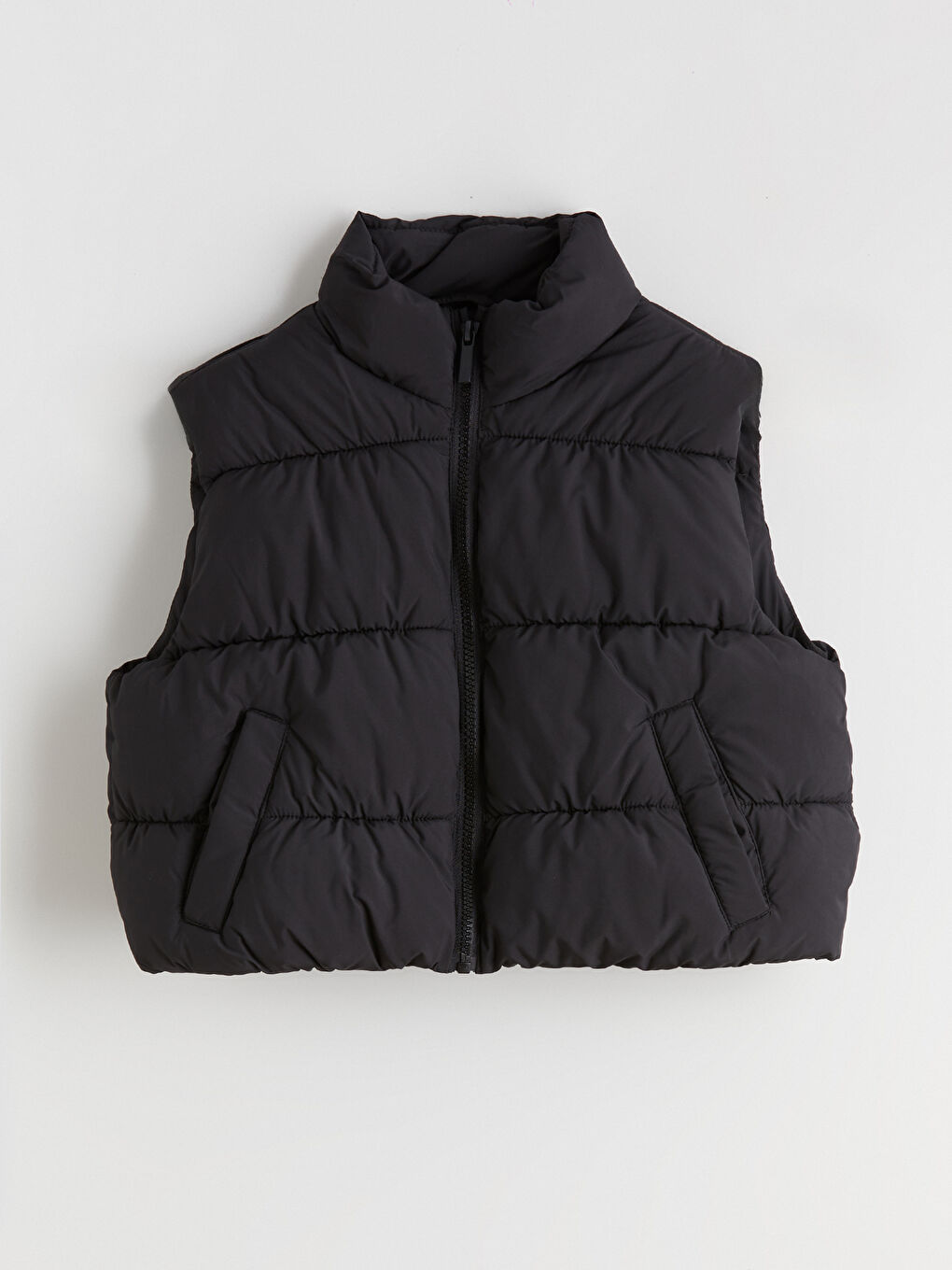 Siyah Su İtici Dik Yaka Kız Çocuk Şişme Yelek