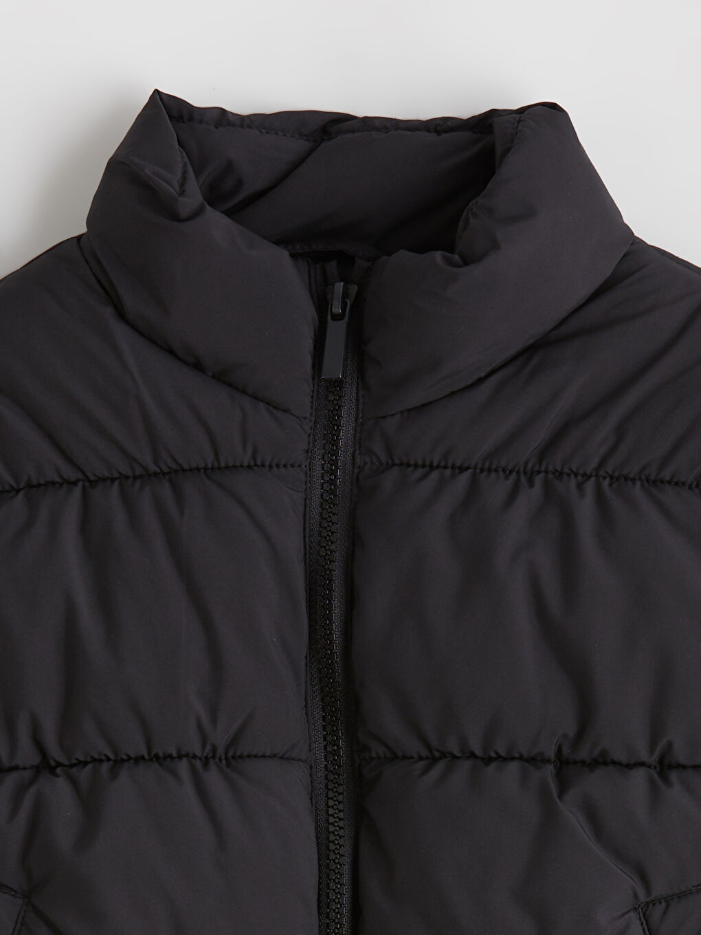 Siyah Su İtici Dik Yaka Kız Çocuk Şişme Yelek-2