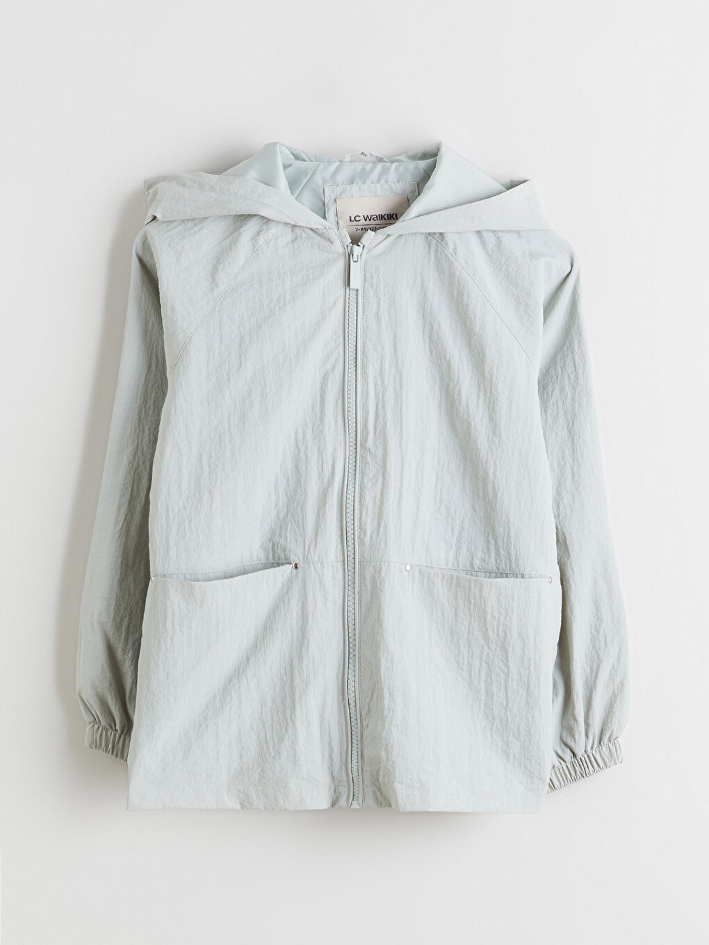 Yeşil Kapüşonlu Kız Çocuk Mont