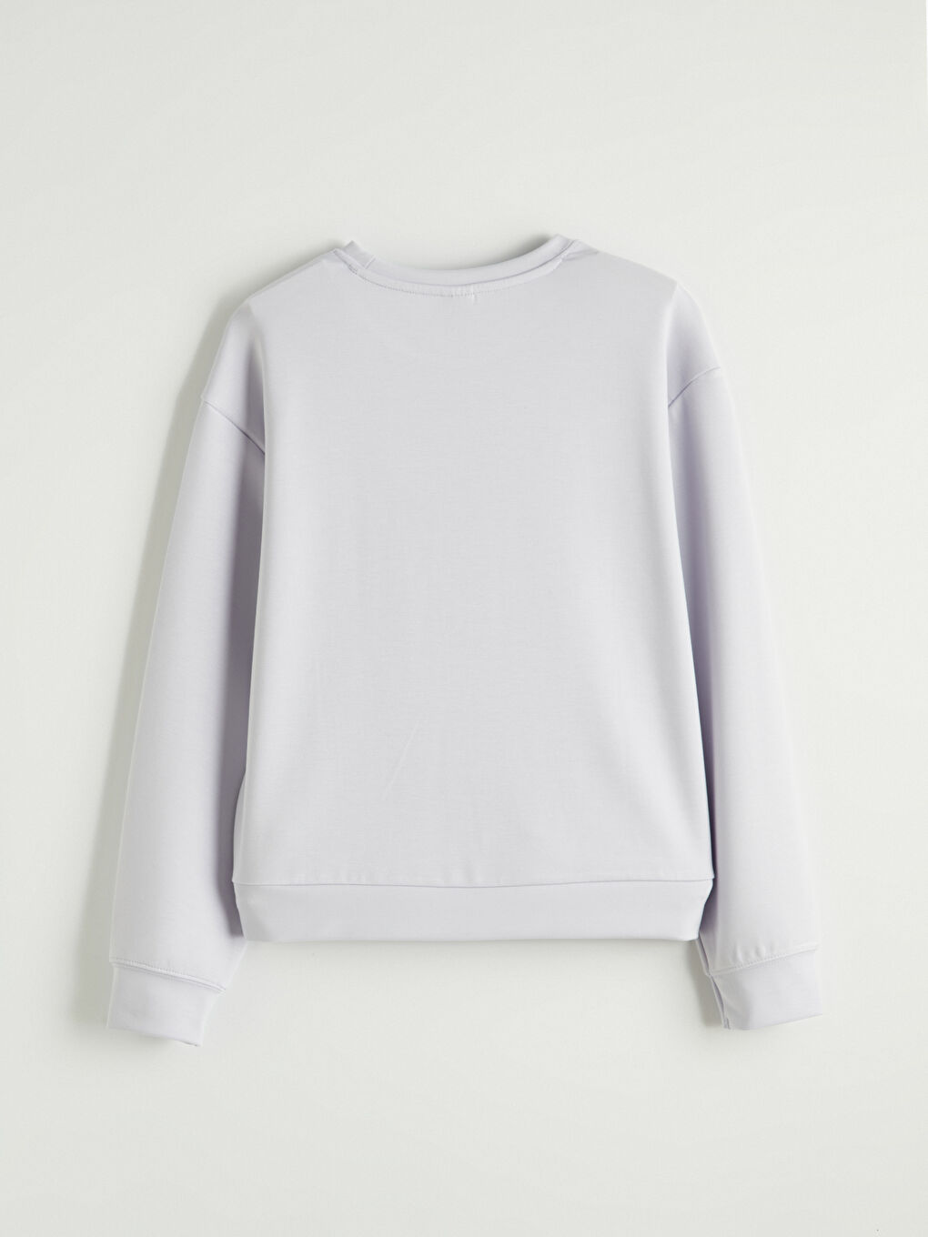 Lila Bisiklet Yaka Kız Çocuk Soft Touch Sweatshirt-1