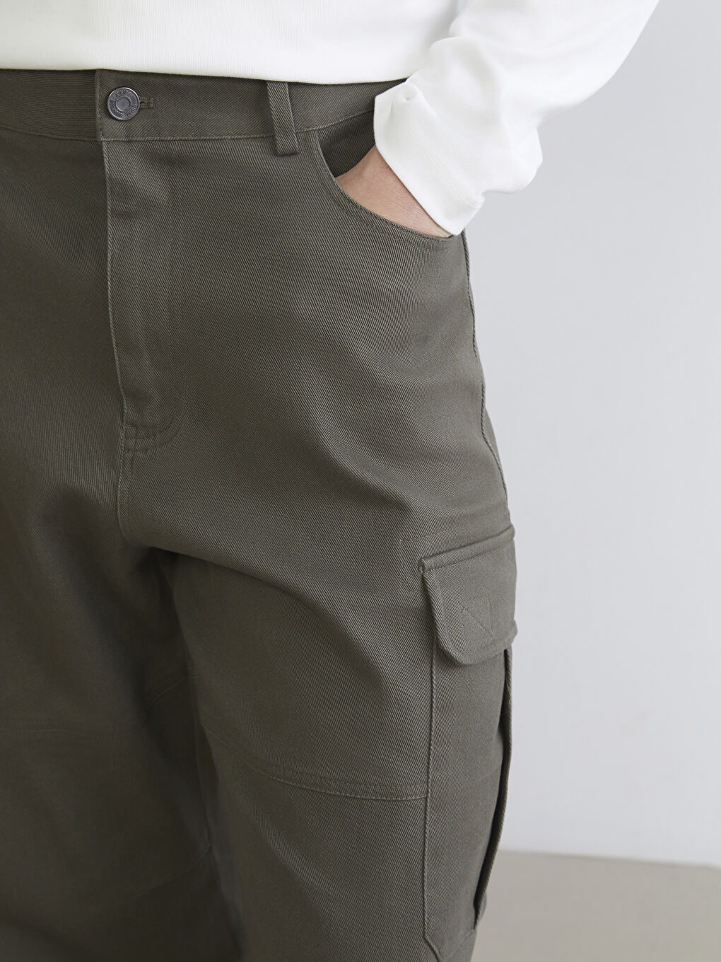 Pantaloni cargo KAKI Bărbat-2