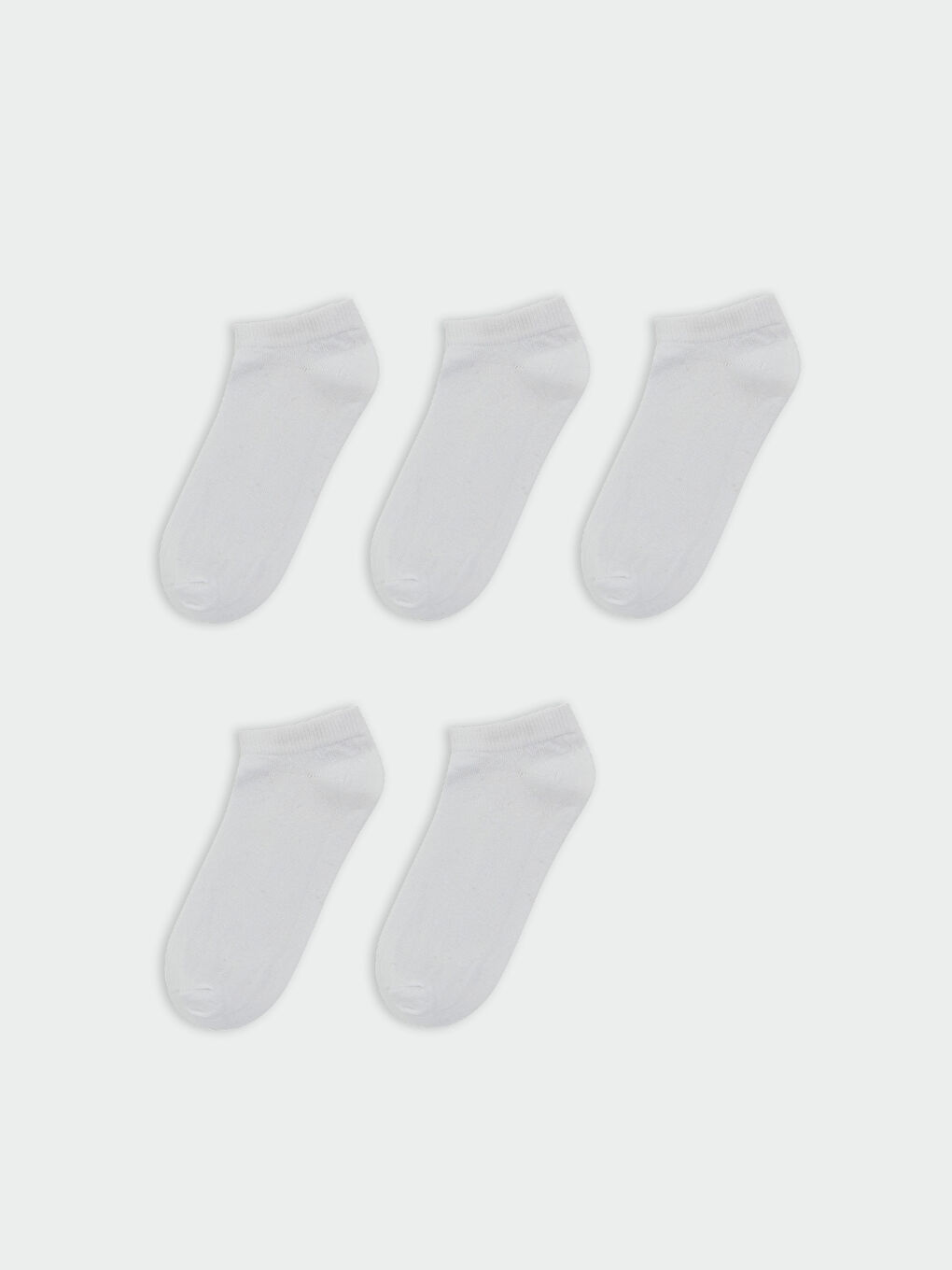 Beyaz Kız Çocuk Patik Çorap 5'li