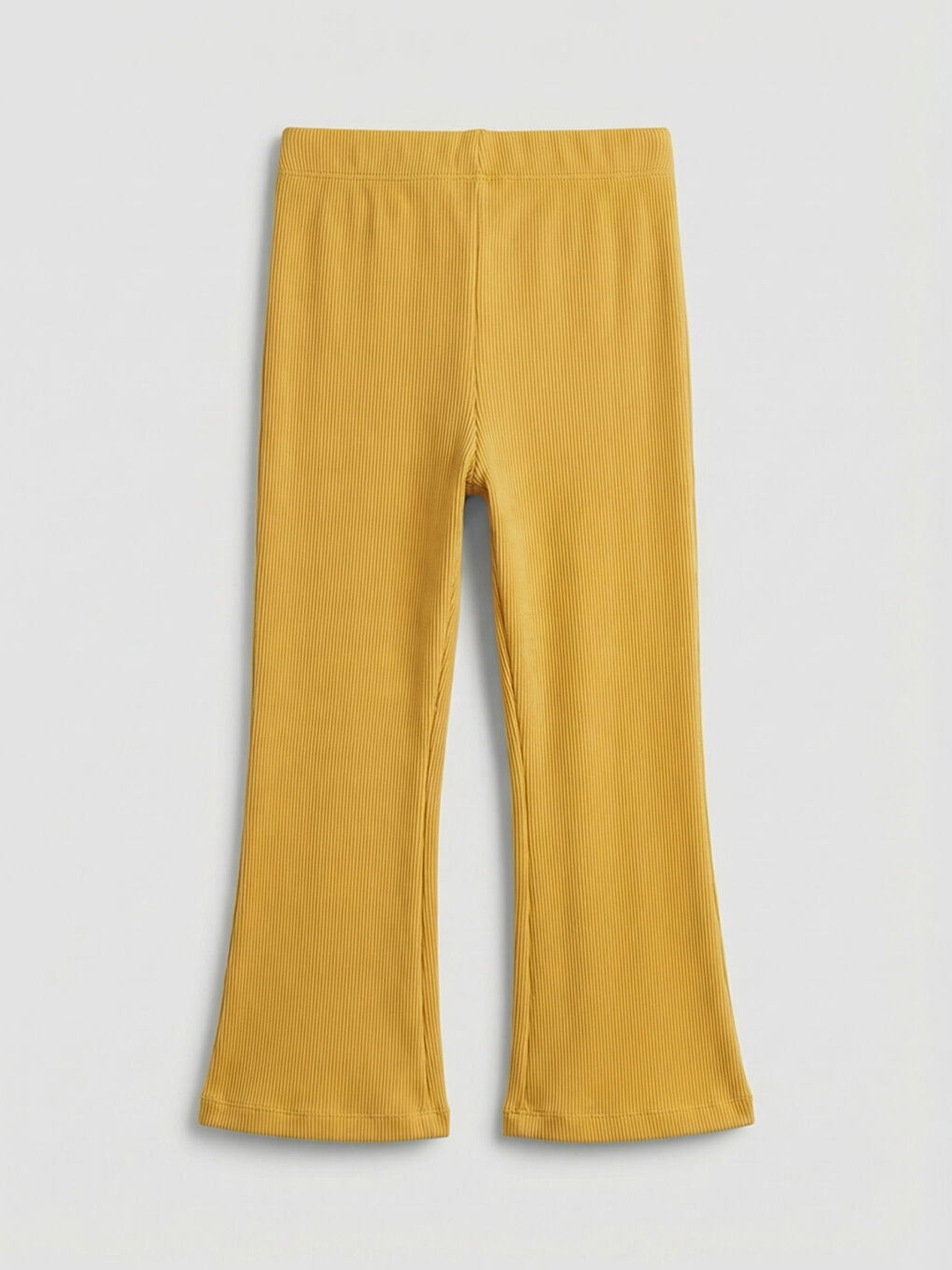 Sarı Kız Çocuk Fitilli İspanyol Paça Tayt-1