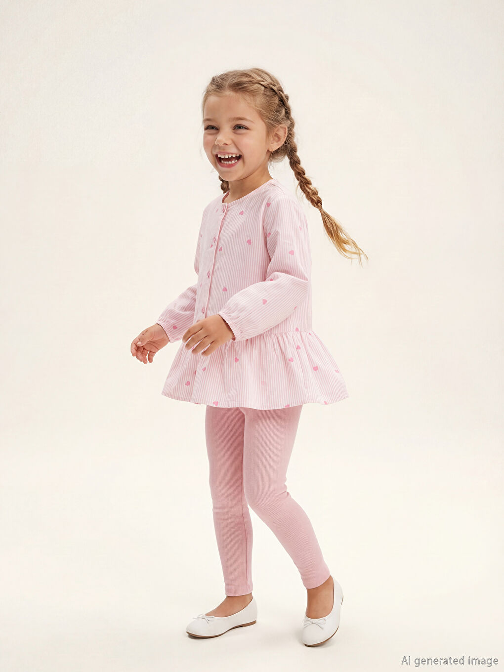 Girls' Leggings with Elastic Waistband