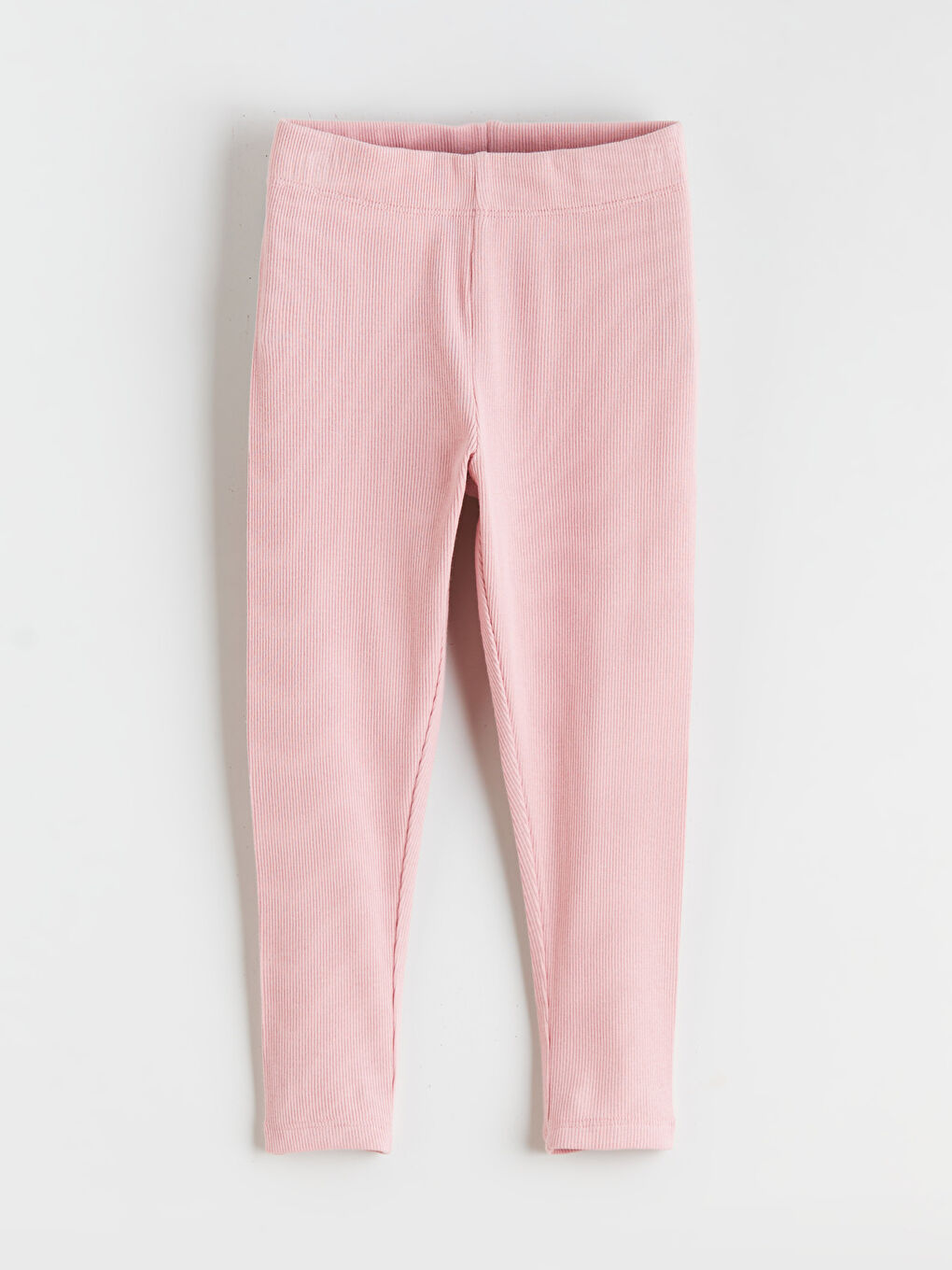 Pembe Beli Lastikli Kız Çocuk Tayt 