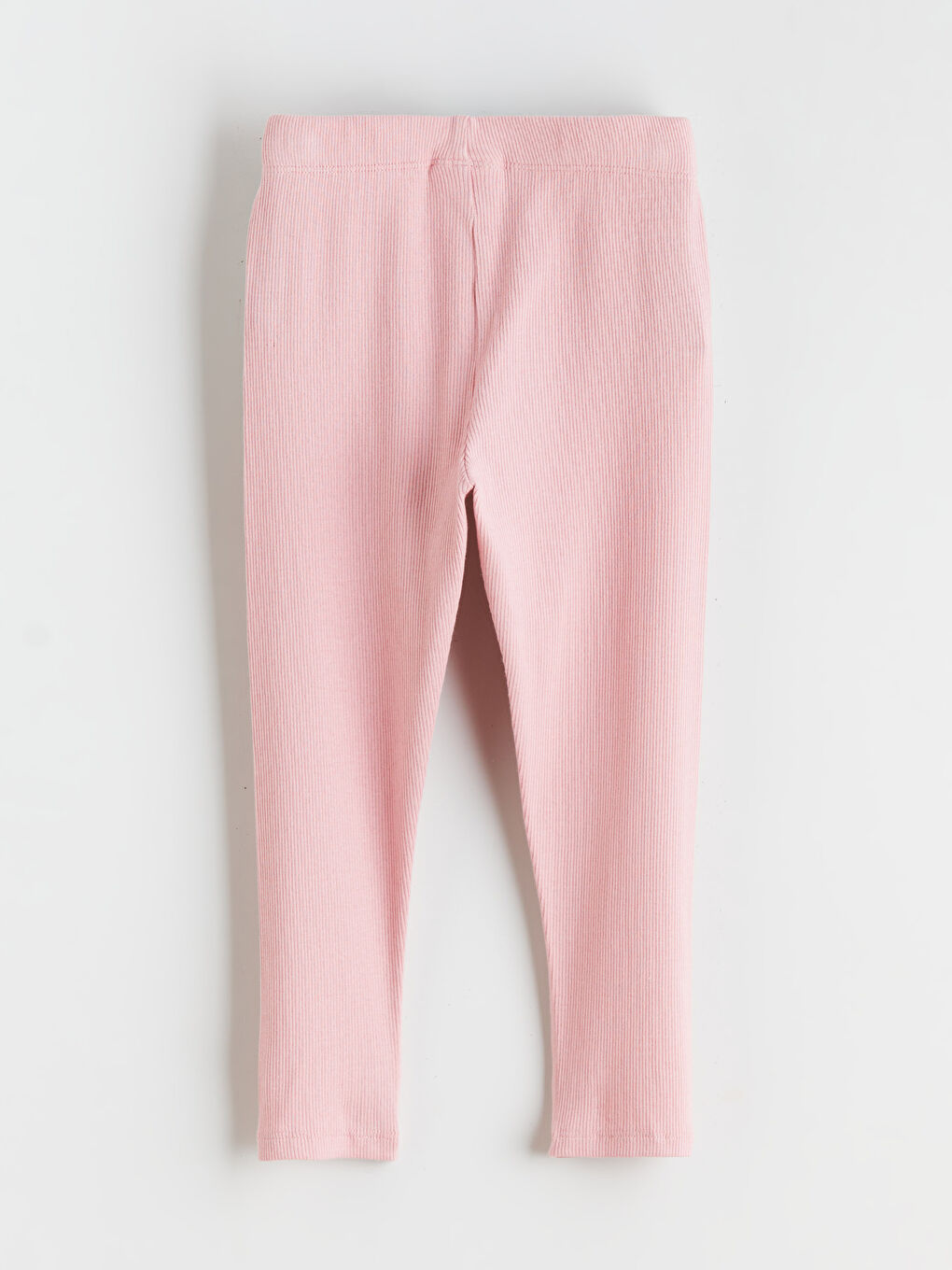 Pembe Beli Lastikli Kız Çocuk Tayt -1