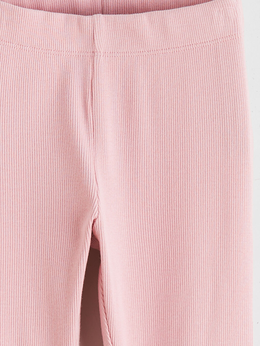 Pembe Beli Lastikli Kız Çocuk Tayt -2