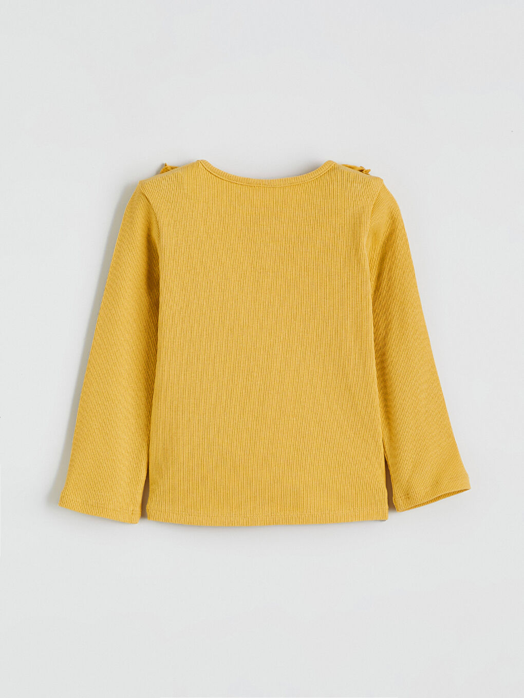 Рипсена тениска с кръгло деколте за момичета 2 опаковки-3