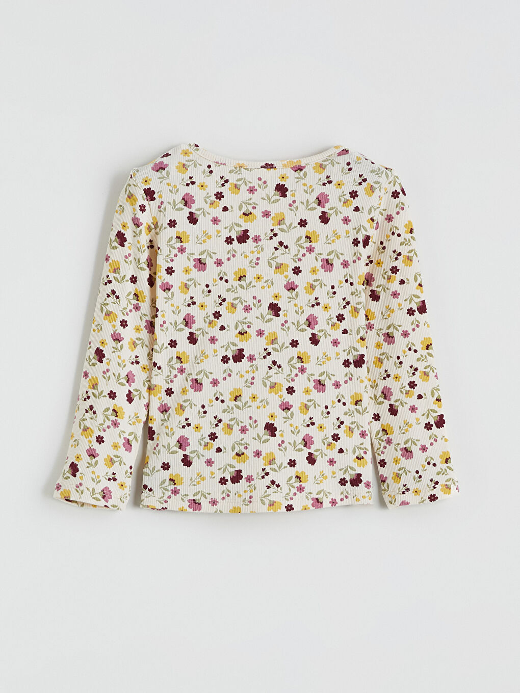 Рипсена тениска с кръгло деколте за момичета 2 опаковки-6