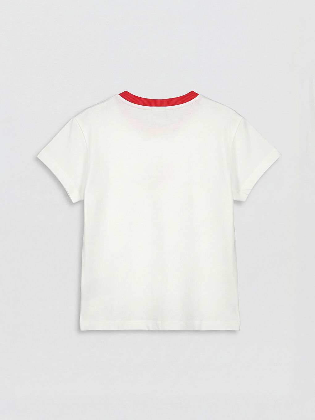 Kırmızı Bisiklet Yaka Baskılı Kız Çocuk Tişört 2'li-4