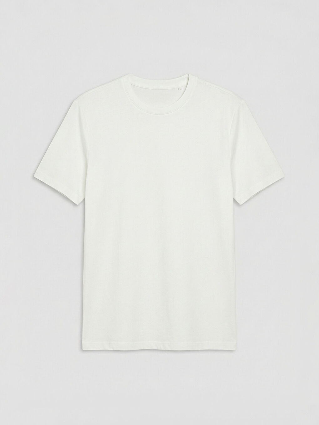 Ekru Bisiklet Yaka Erkek Tişört
