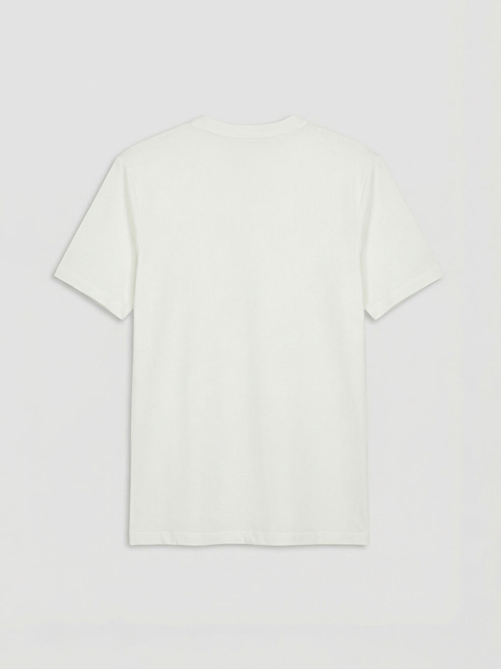 Ekru Bisiklet Yaka Erkek Tişört-1