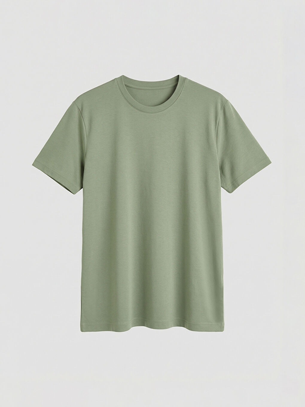 Yeşil Bisiklet Yaka Erkek Tişört