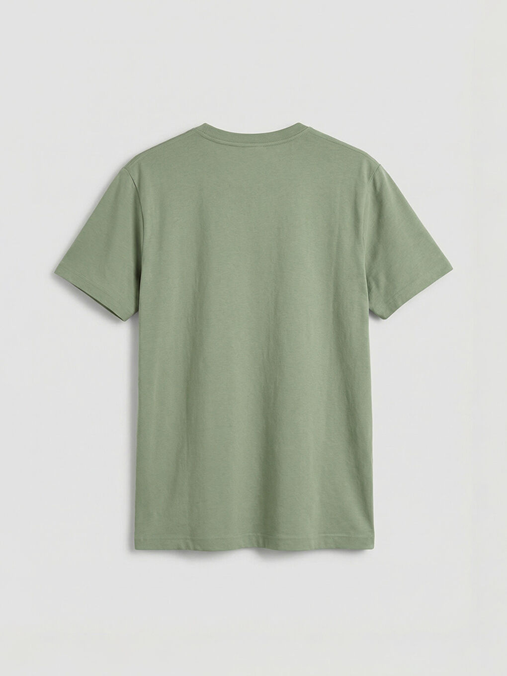 Yeşil Bisiklet Yaka Erkek Tişört-1