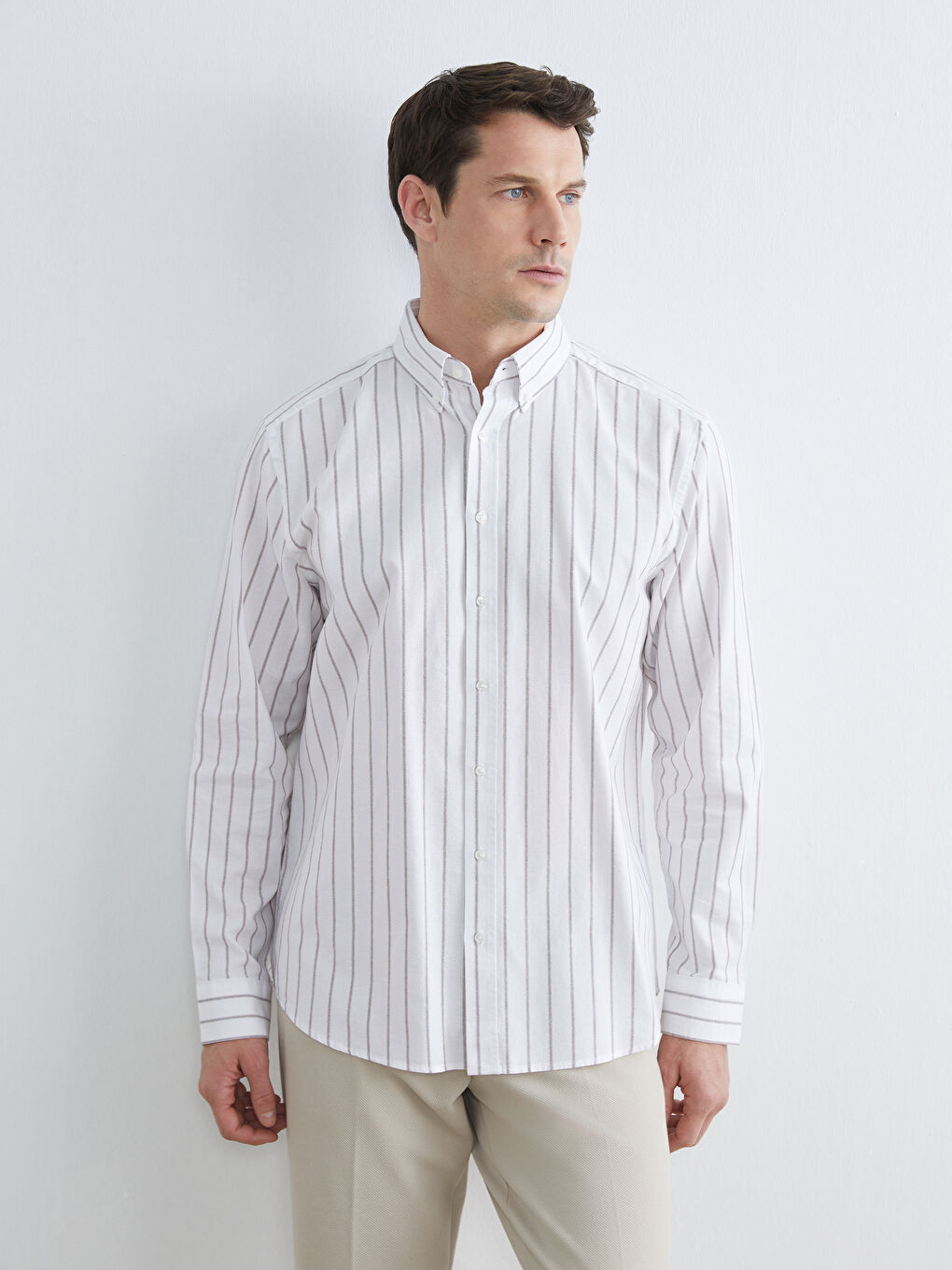 Regular Fit Striped Men's Shirt