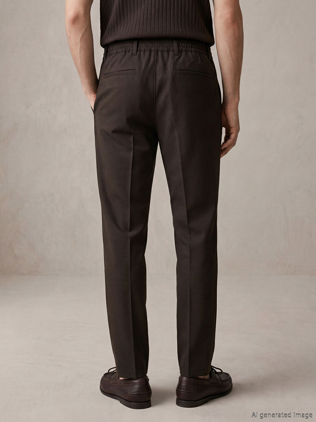 Kahverengi Regular Fit Erkek Chino Pantolon-6