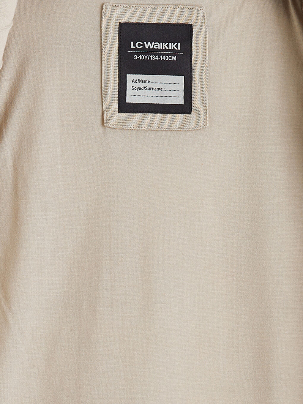 Bej Dik Yaka Erkek Çocuk Yelek-1