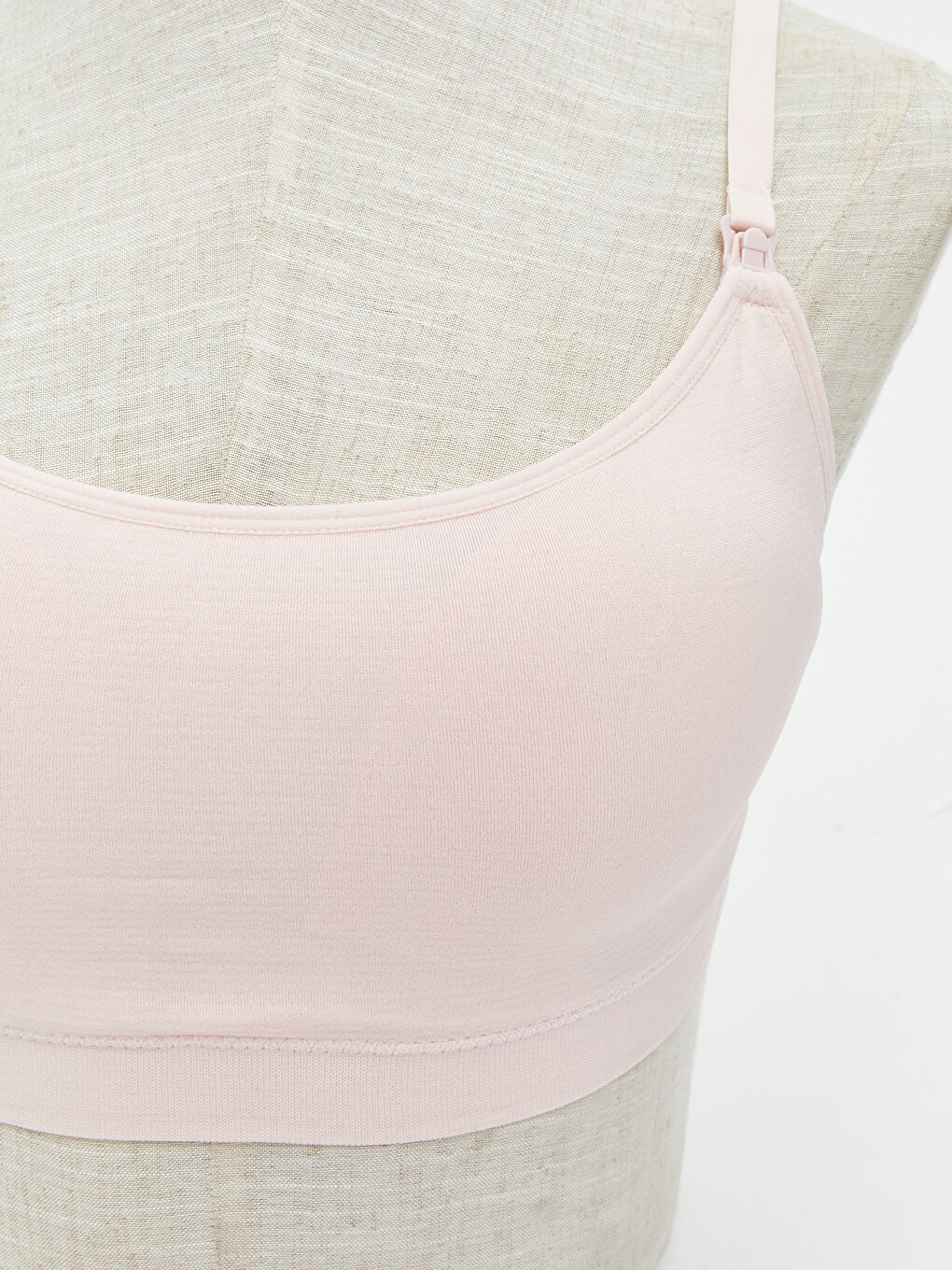 Pembe Balensiz Dolgusuz Düz Emzirme Sütyeni-2