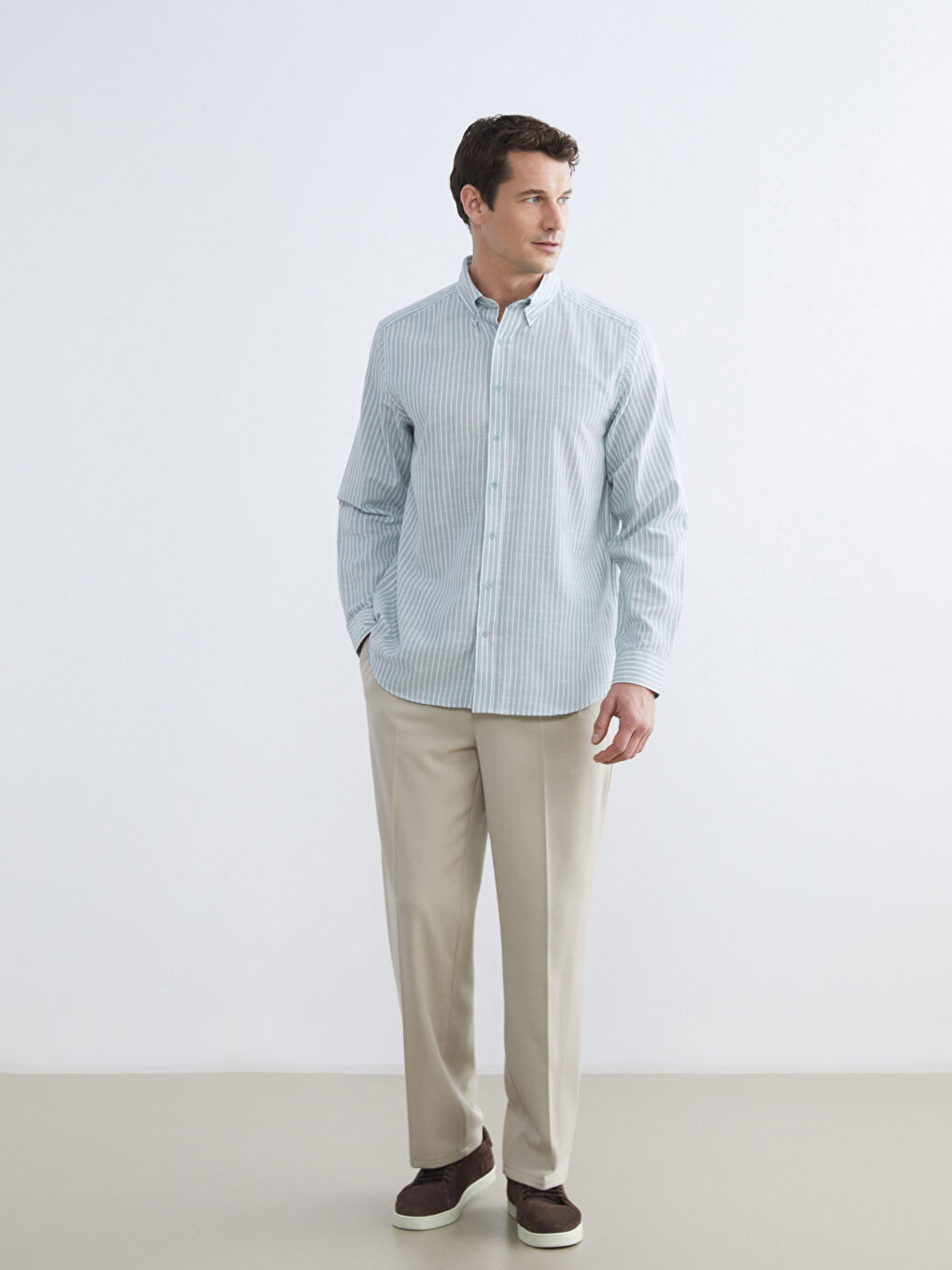 قميص كاكي رجل-1